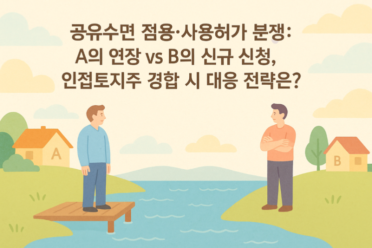  공유수면 점용·사용허가, 연장과 신규가 경합할 때 기존 허가자는 어떻게 대응해야 할까요?