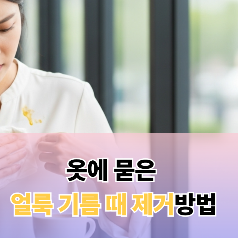옷에 묻은 얼룩 기름때 제거 빨리 없애는 방법