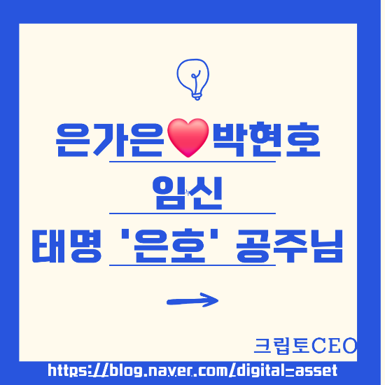<b>은가은</b>️<b>박현호</b> <b>임신</b>, 태명 '은호' 공주님
