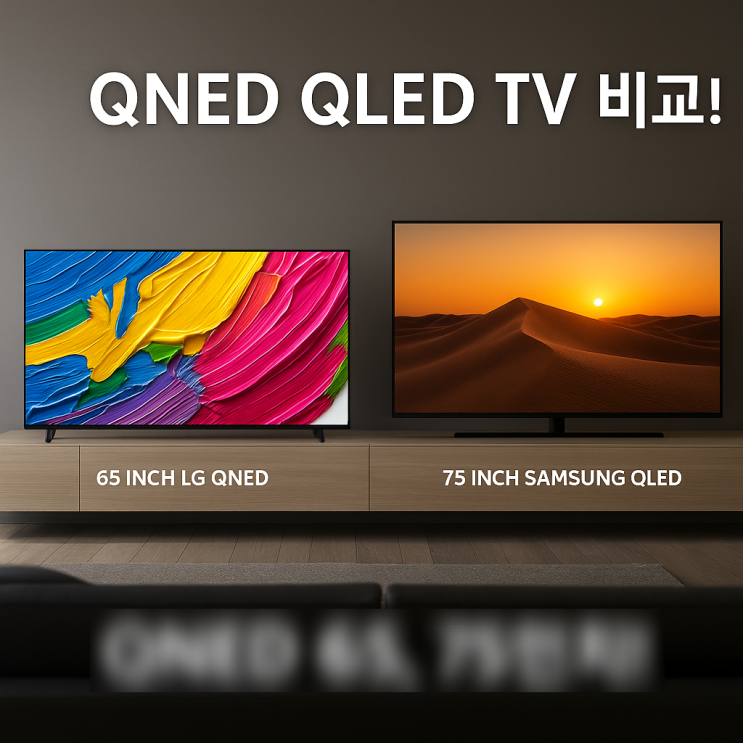  QLED QNED비교 lg신혼가전 삼성가전 55 65 75인치 대형TV 스탠드 벽걸이형 추천