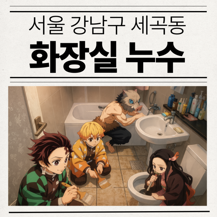  서울 화장실누수 강남 세곡동 바닥물샘 방수공사 일상생활 배상처리 보험으로 깔끔하게 해결