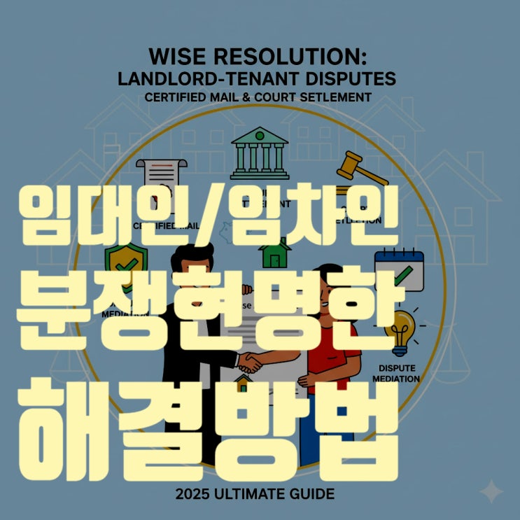  임대인 임차인 분쟁, '내용증명'과 '제소전화해'로 현명하게 해결하는 법 (2025년 총정리)