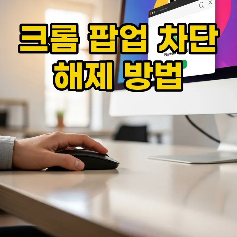 구글 크롬 팝업 차단 해제, PC와 모바일 설정 방법 총정리