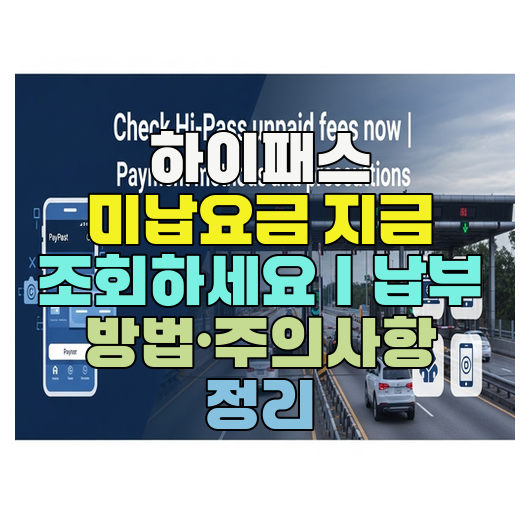  하이패스 미납요금 지금 조회하세요｜납부 방법·주의사항 정리
