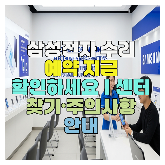  삼성전자 수리 예약 지금 확인하세요｜센터 찾기·주의사항 안내
