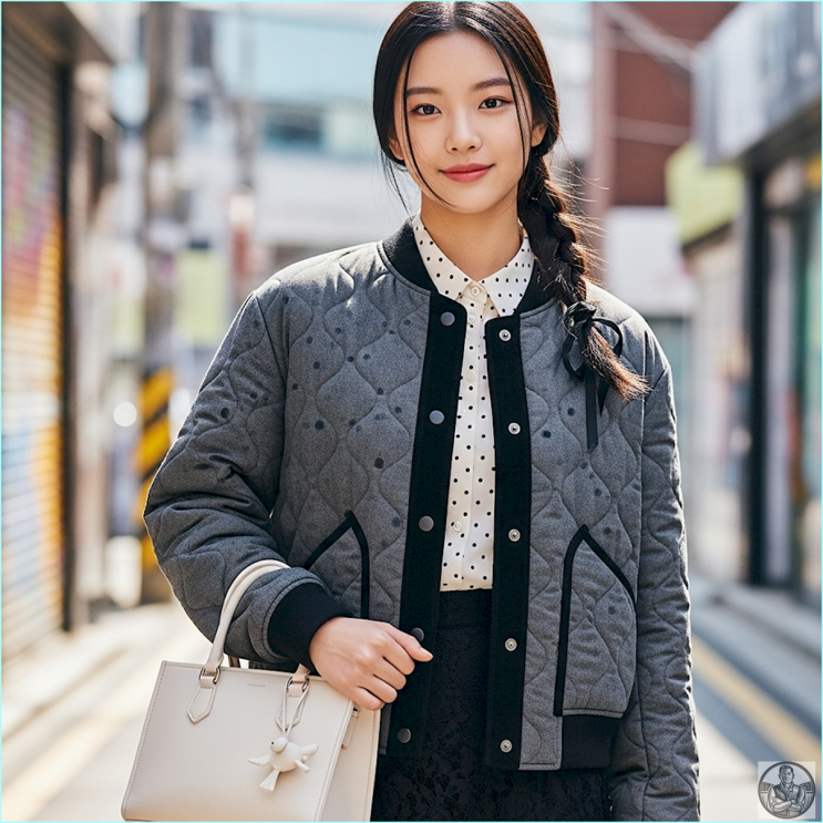  퀼팅 자켓 코디, 올겨울 Y2K 무드 잡는 법