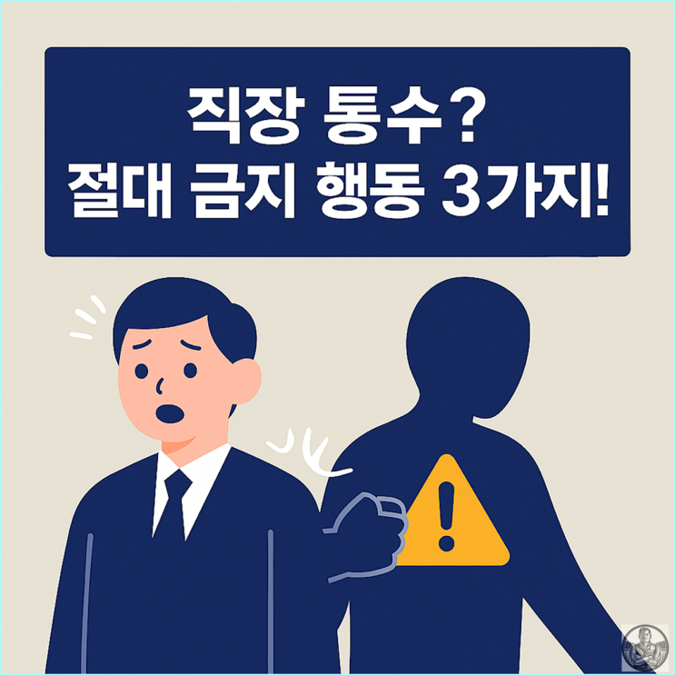 직장 생활 중 통수(배신) 맞았을 때 절대 하지 말아야 할 행동 3가지