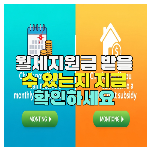  월세지원금 받을 수 있는지 지금 확인하세요