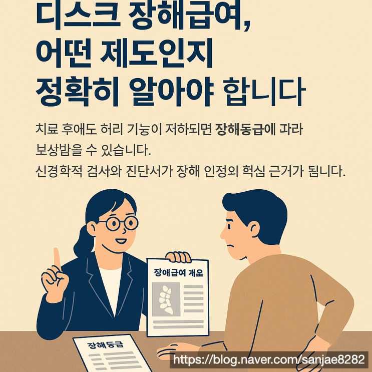  디스크 장해급여 인정 기준 필요서류 절차까지 한 번에 정리