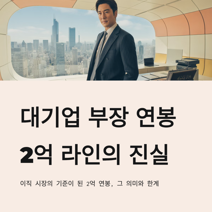  대기업부장연봉, 이직 시장에서는 왜 ‘2억 라인’이 기준이 됐나