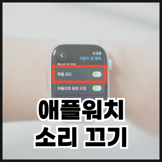  애플워치 알림 소리 끄기 및 진동 설정 방법