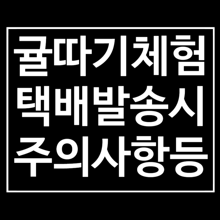  귤따기 체험 후 귤 택배 부치기 및 주의사항