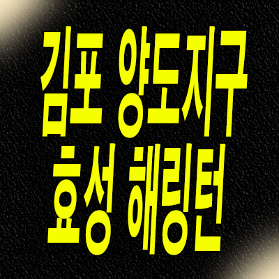 김포 양도지구 미분양아파트 풍무동 효성 해링턴플레이스 분양가