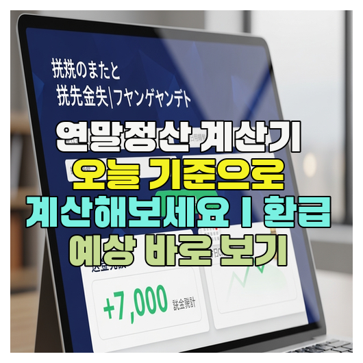  연말정산 계산기 오늘 기준으로 계산해보세요｜환급 예상 바로 보기