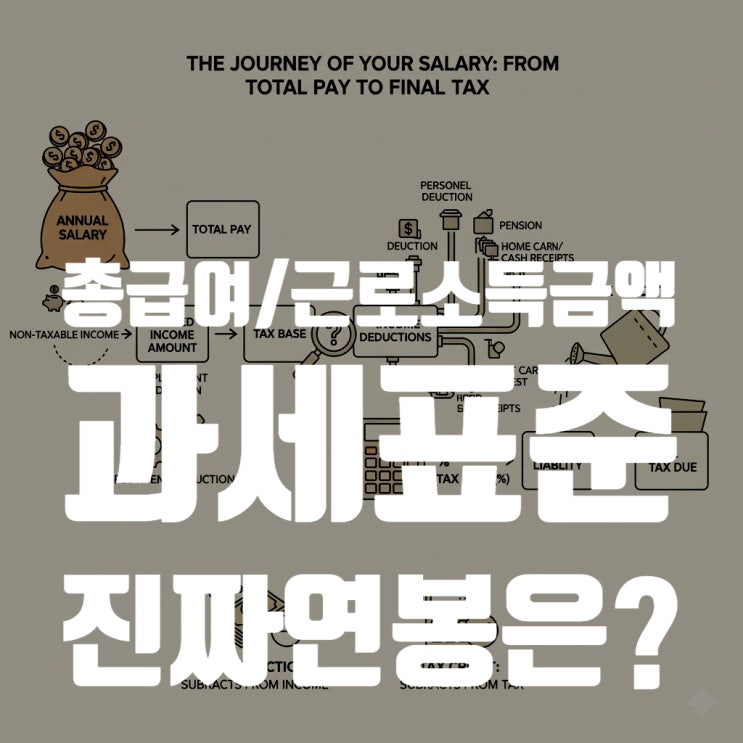  내 연봉의 진짜 이름? 총급여 vs 근로소득금액 vs 과세표준 차이점 완벽 분석 (2025년 개정)