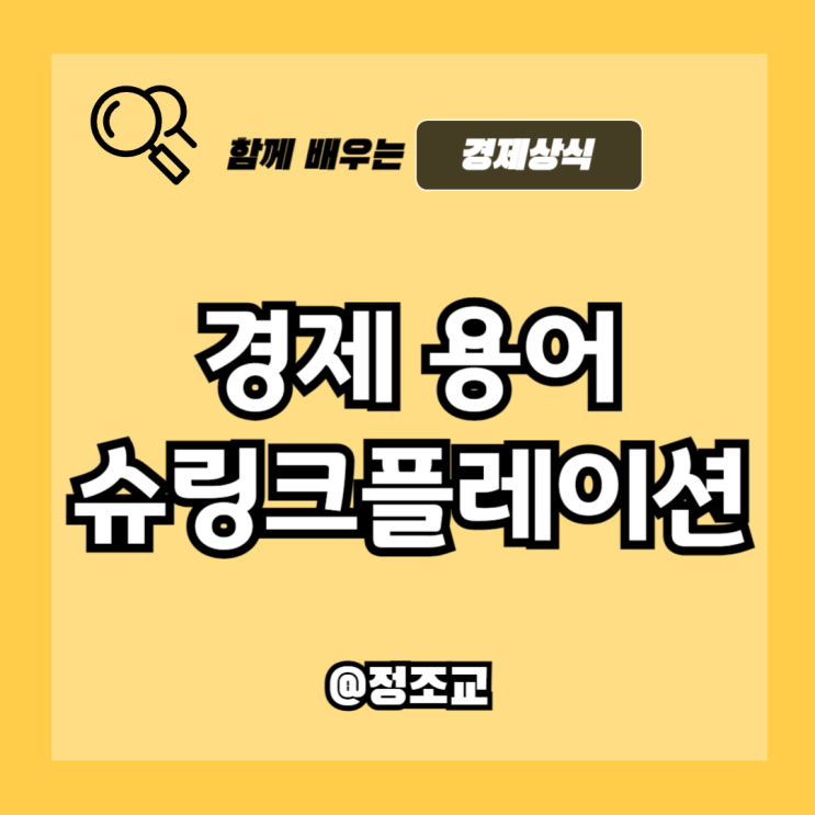  경제 용어 공부하기 - 슈링크플레이션