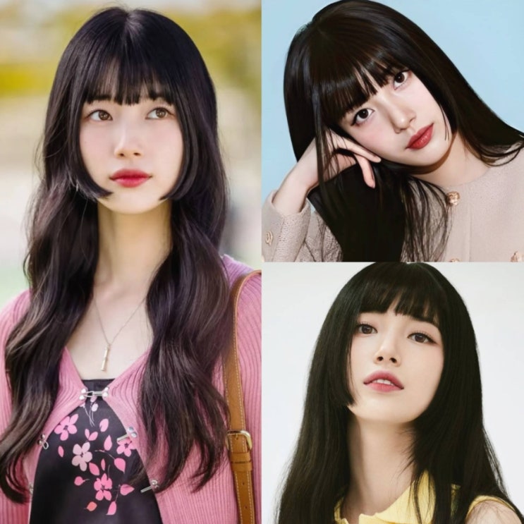  히메컷으로 완성되는 여자긴머리스타일, 수지머리