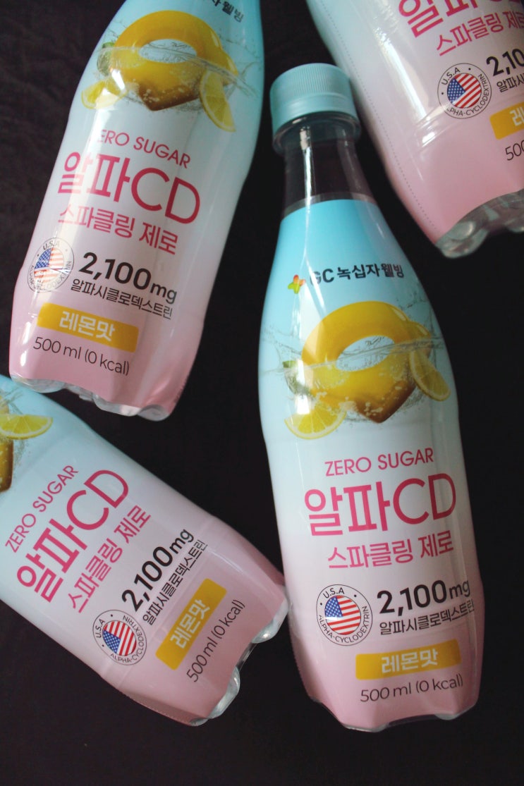  GS25 편의점 신상 음료 알파CD 스파클링 제로 레몬 1+1 할인 행사