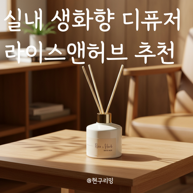  실내 디퓨저 생화향 선물 추천 살림백서 라이스앤허브