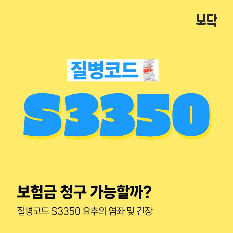 질병코드 S3350 실비 보험금 청구! 허리 통증 보험 처리 가능한가