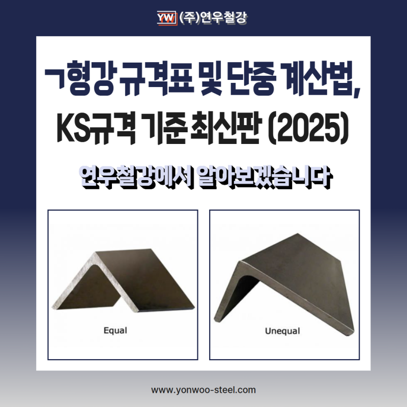 ㄱ형강 규격표 및 단중 계산법, KS규격 기준 최신판 (2025) 연우철강에서 알아보겠습니다
