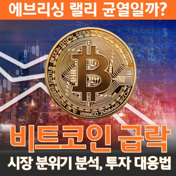  비트코인, 한 달 만의 급락… 연초 가격대로 되돌아가다
