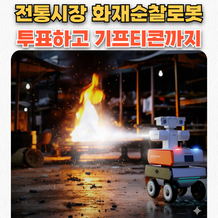  전통시장 화재순찰로봇 들어보셨나요? 서울시 창의실행 온라인 사전투표하고 기프티콘 받아가세요~