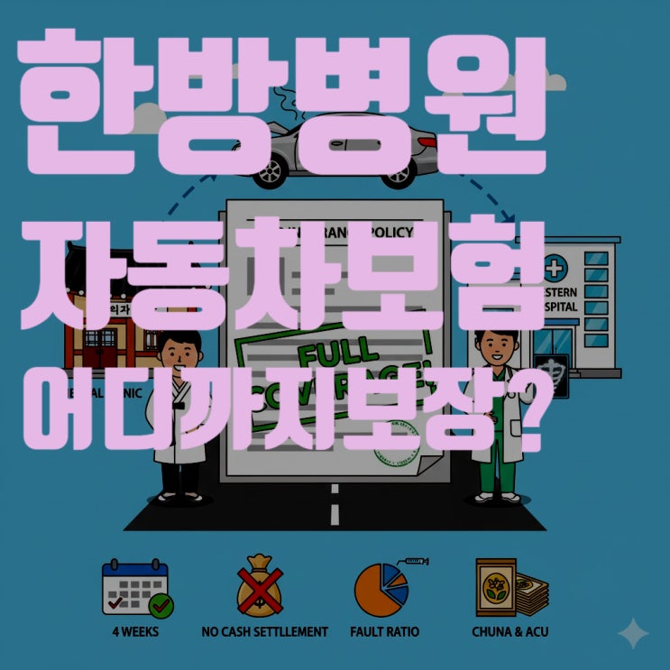  2025년 자동차보험 한방병원 보장 범위 총정리 (추나, 한약, 약침, 입원)