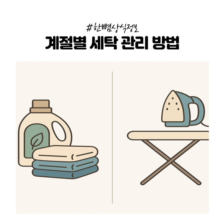  [한뼘상식] 계절별 옷 관리는 완전히 다르다!세탁 방법 꿀팁 모음집