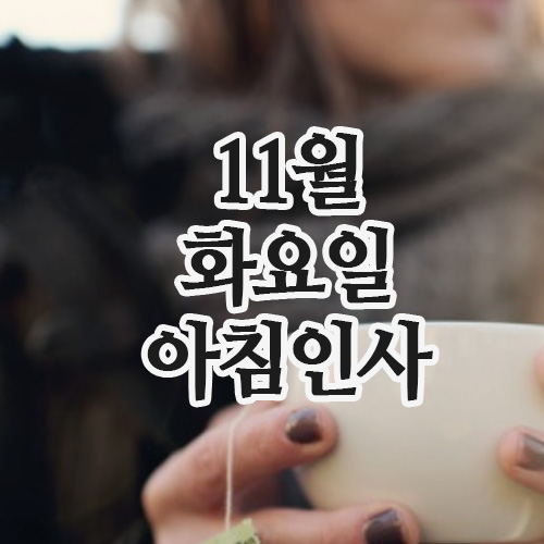  11월 인사말, 화요일 아침인사 문자 이미지