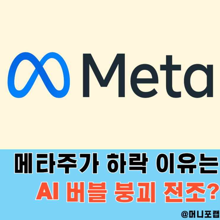  메타 주가 하락 이유와 전망, META는 AI 버블 붕괴의 전조인 것일까