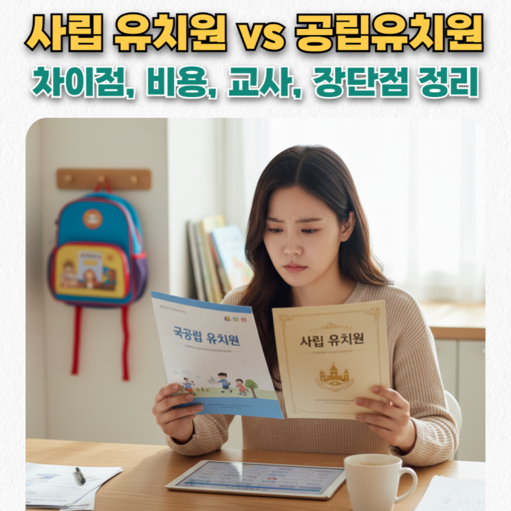  사립유치원 공립유치원 차이, 교사자격, 장단점 총 정리