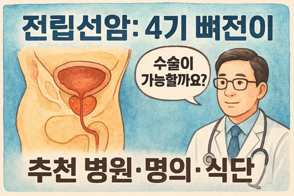 전립선암 : 4기 뼈전이(골전이), 수술이 가능할까? 추천 병원·의사·식단 가이드 정리