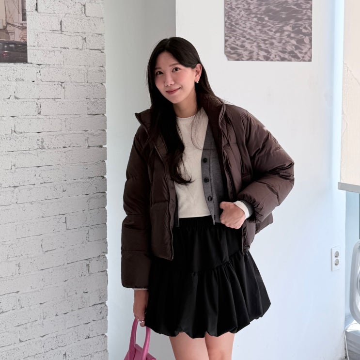  차정원 휠라 여성숏패딩 초코! 고현정 김나영 한소희 봉태규 pick 패딩브랜드는?