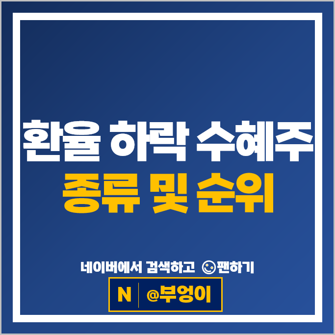 달러 환율 하락 수혜주 농심 S오일 한국가스공사 주가 풍산 삼양홀딩스 오리온 주식