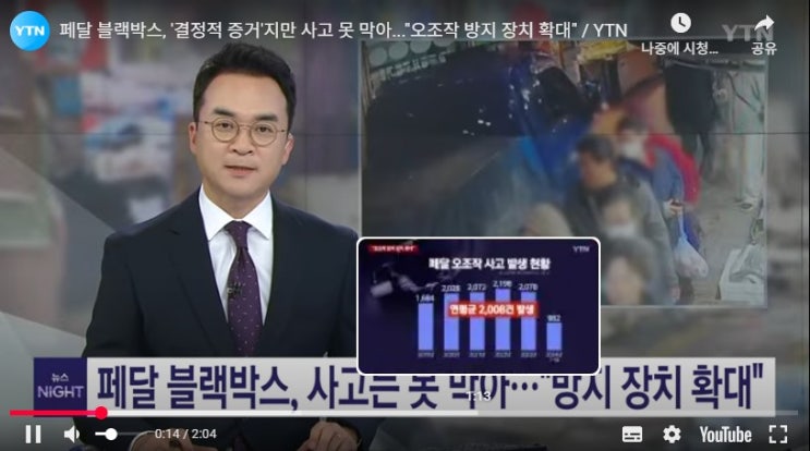 페달 블랙박스, '결정적 증거'지만 사고 못 막아...