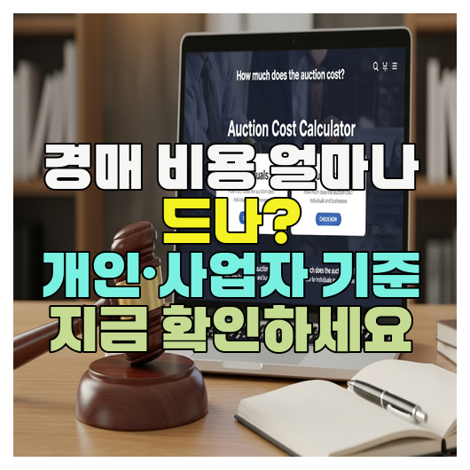  경매 비용 얼마나 드나? 개인·사업자 기준 지금 확인하세요