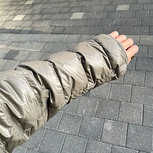 데일리 경량패딩추천 l 노티카 세일링 후디드 다운자켓(올리브,착샷)