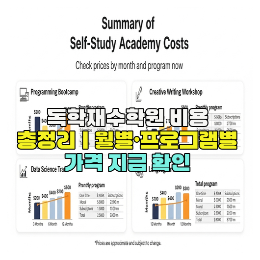  독학재수학원 비용 총정리｜월별·프로그램별 가격 지금 확인
