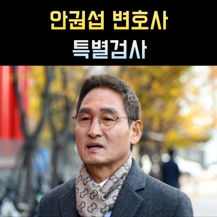 안권섭 <b>특검</b> 프로필, 나이 고향 학력