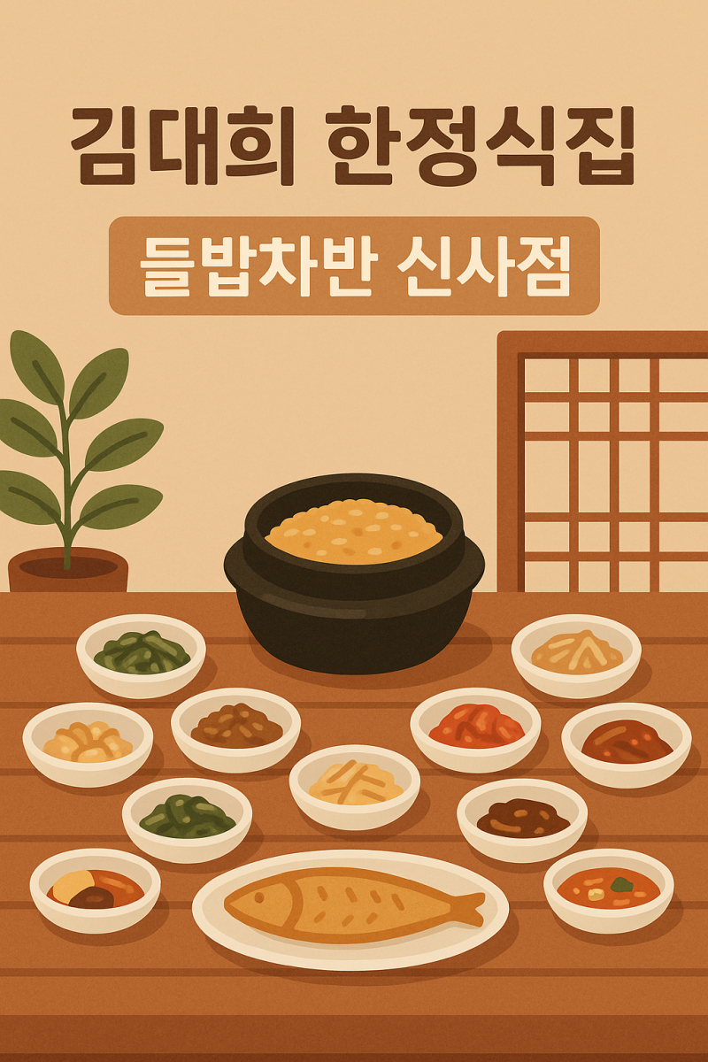 김대희 한정식집 ‘들밥차반 신사점’