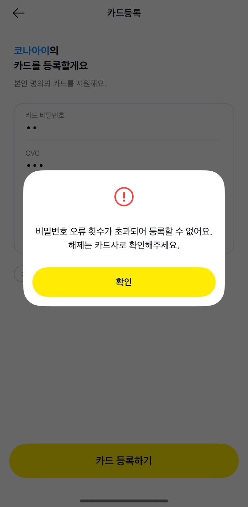 네이버페이 경기지역화폐 모바일결제 카카오페이 등록 오류 해결한 후기