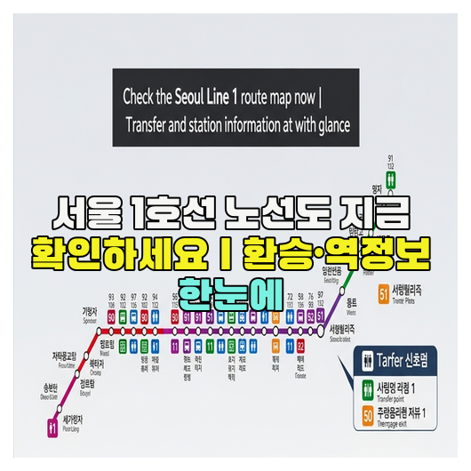  서울 1호선 노선도 지금 확인하세요｜환승·역정보 한눈에