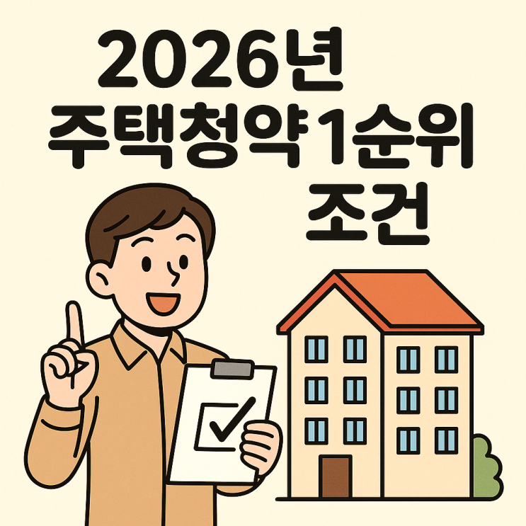  2026년 주택청약 1순위 조건 총정리 (개편안, 예치금, 무주택 기간 산정법)