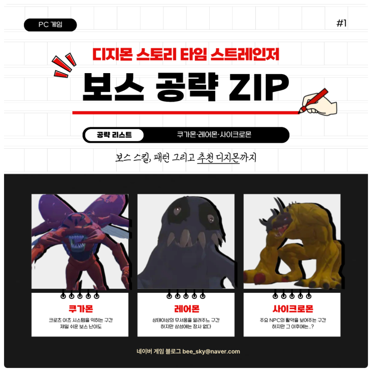  디지몬 스토리 타임 스트레인저 공략 | 메인 보스 1편 쿠가몬·레어몬·사이크로몬