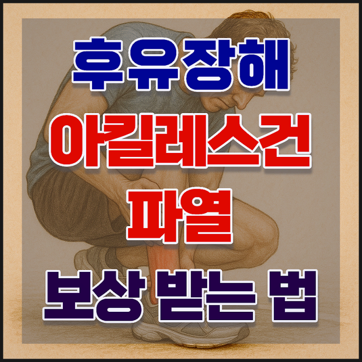  아킬레스건파열 치료기간과 수술 여부에 따른 보상 총정리