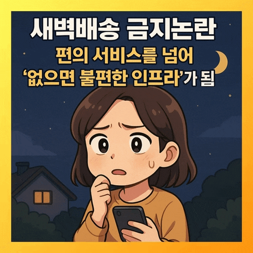  새벽배송 금지논란, 편의 서비스를 넘어 ‘없으면 불편한 인프라’가 된 이유