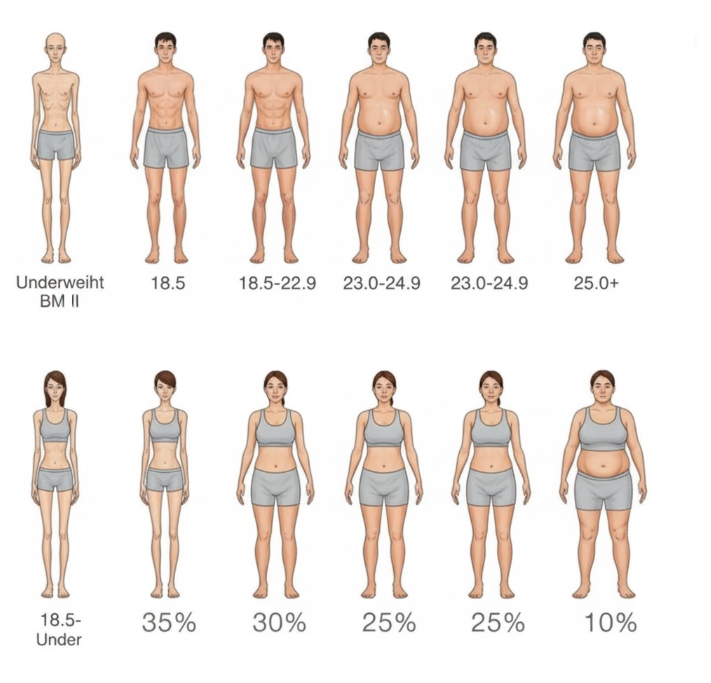  나는 비만일까? BMI 계산하기 남자 여자 정상 BMI 지수 계산법