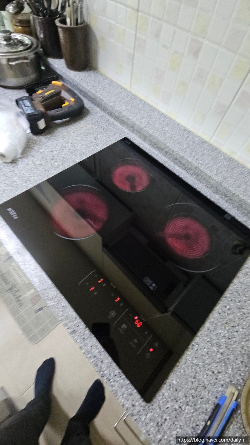 가스레인지 교체 하츠 3구 전기쿡탑 설치 업체 비용