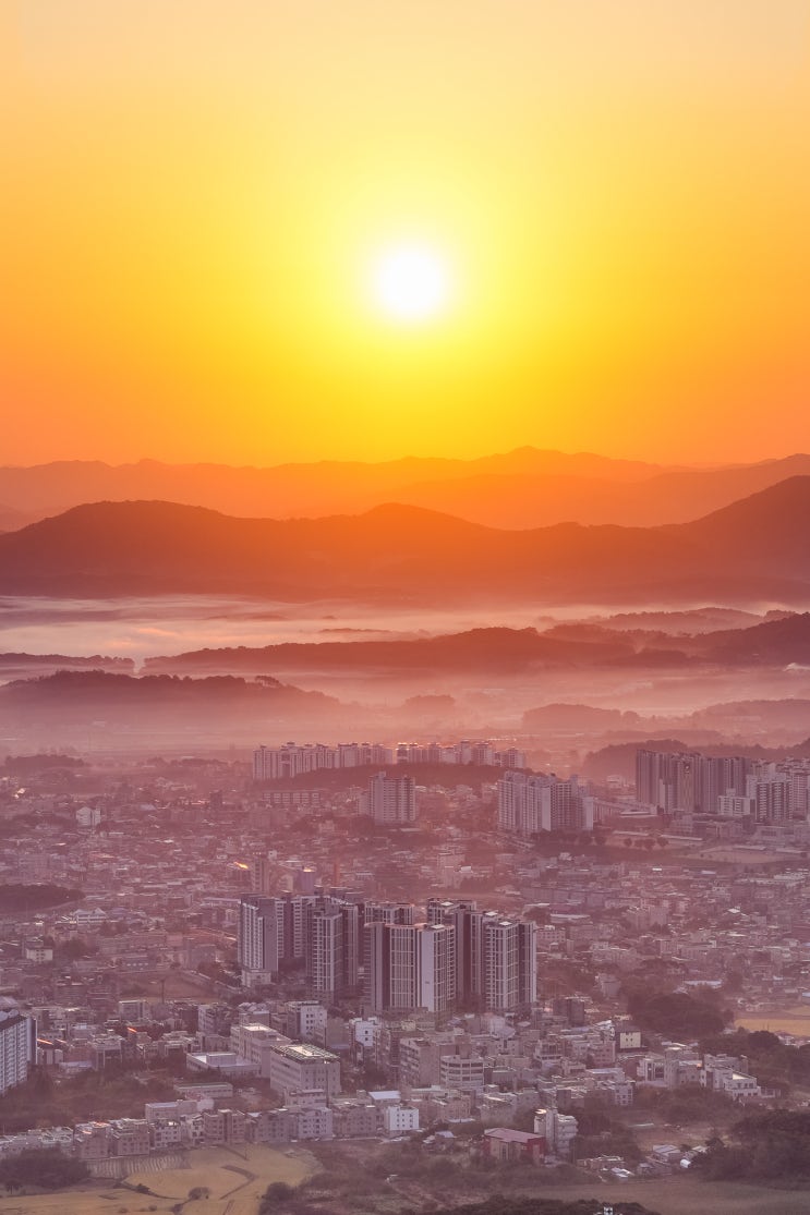  충남 홍성 가볼만한곳 백월산 최단코스 정상 주차장 운해